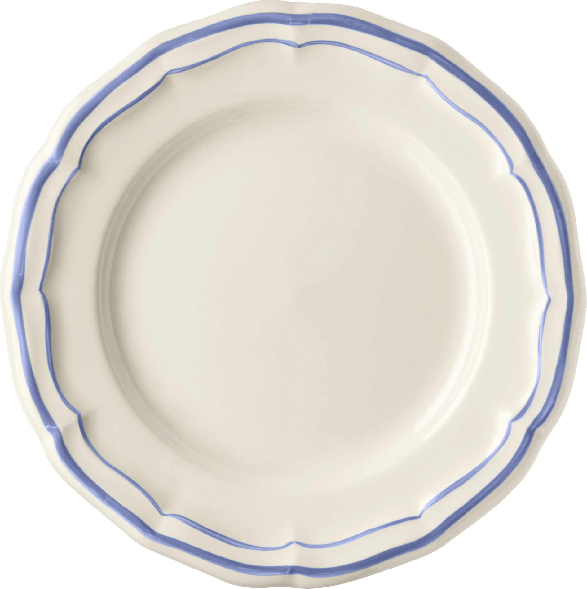 Gien Filets Bleu Canape Plates Set of 4