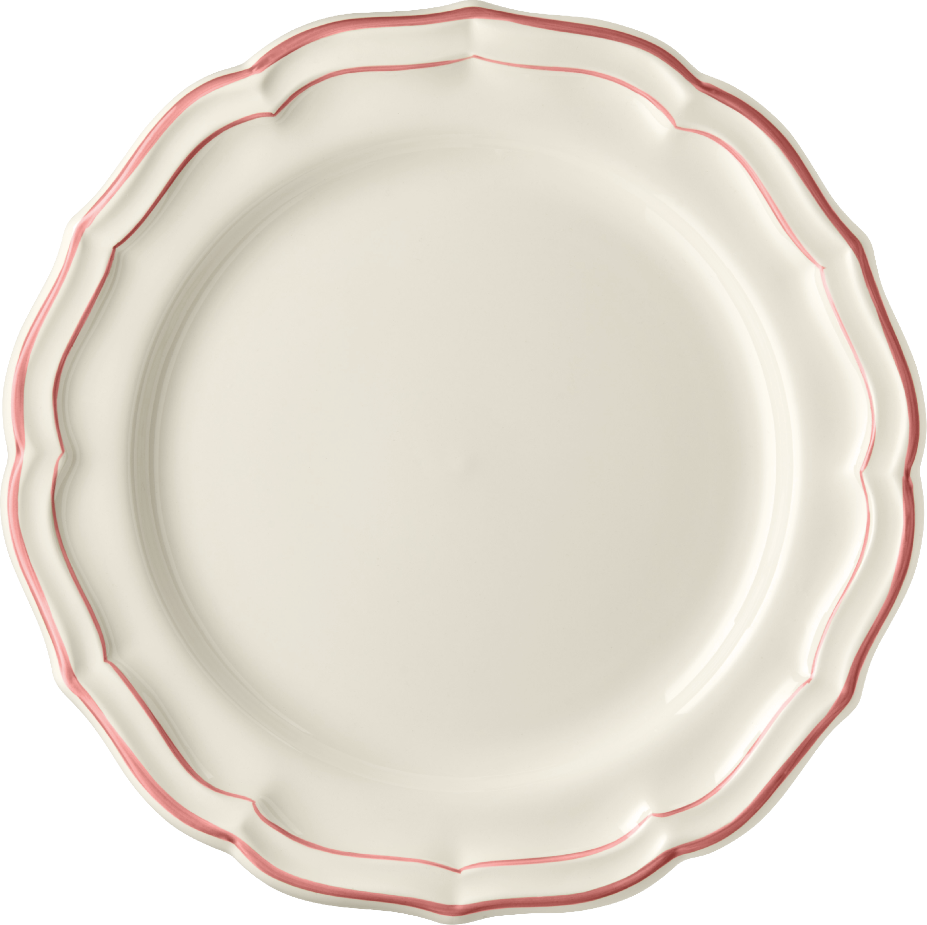 Gien Filets Coral Dinner Plates Set of 4