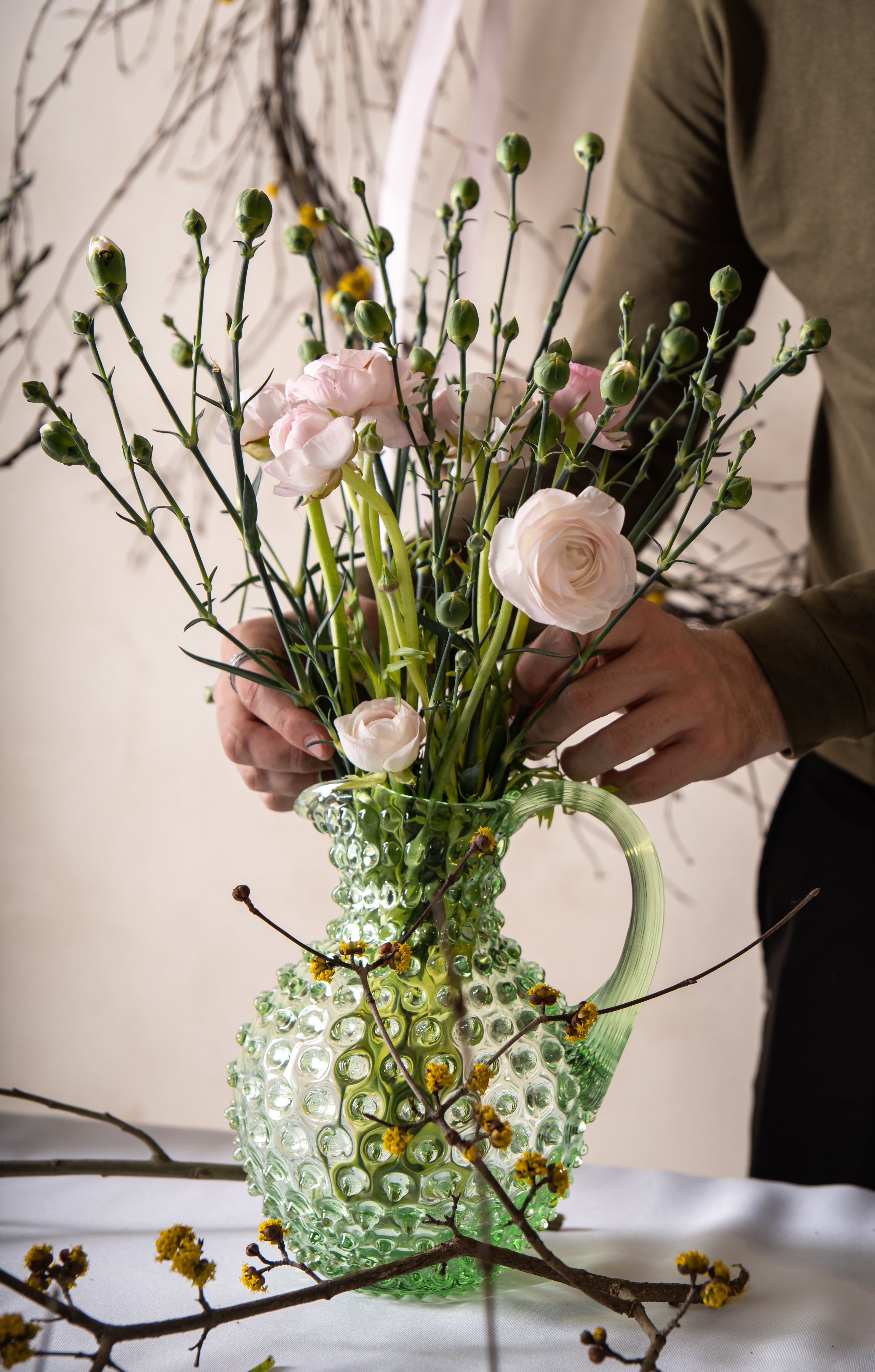 Klimchi Light Green Hobnail Jug 2L