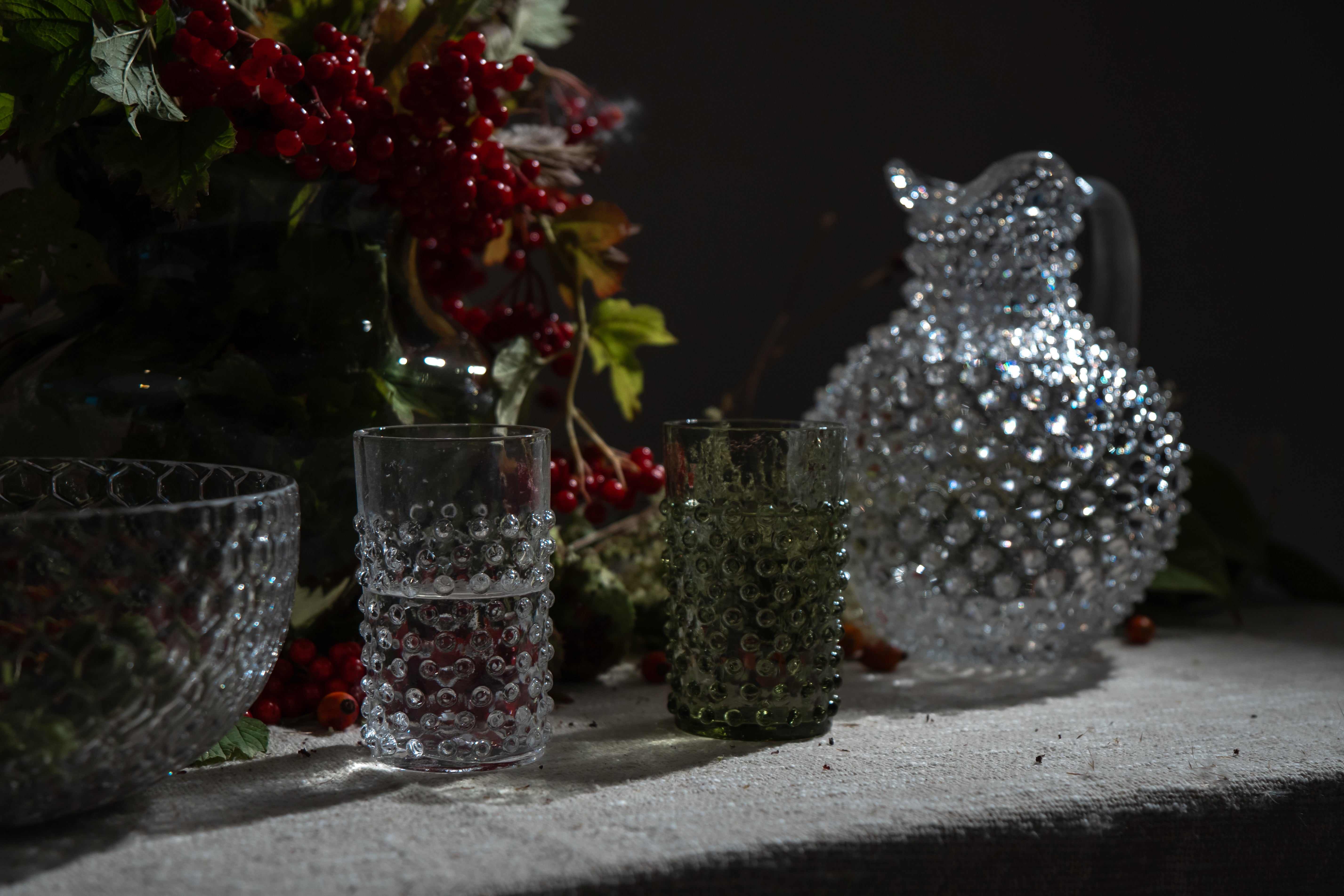 Klimchi Crystal Hobnail Tumblers Set of 4