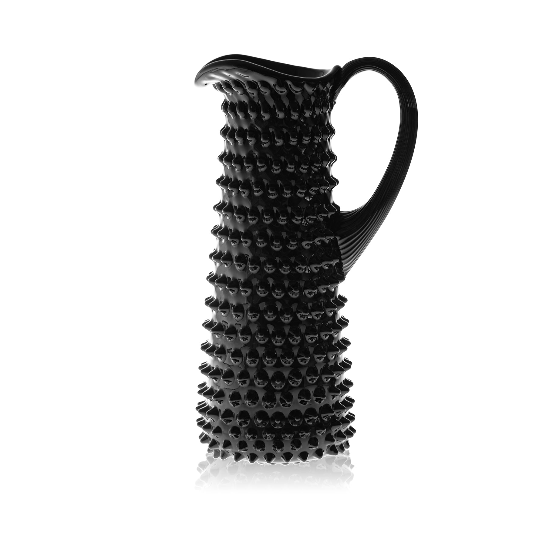 Klimchi Black Hobnail Pitcher