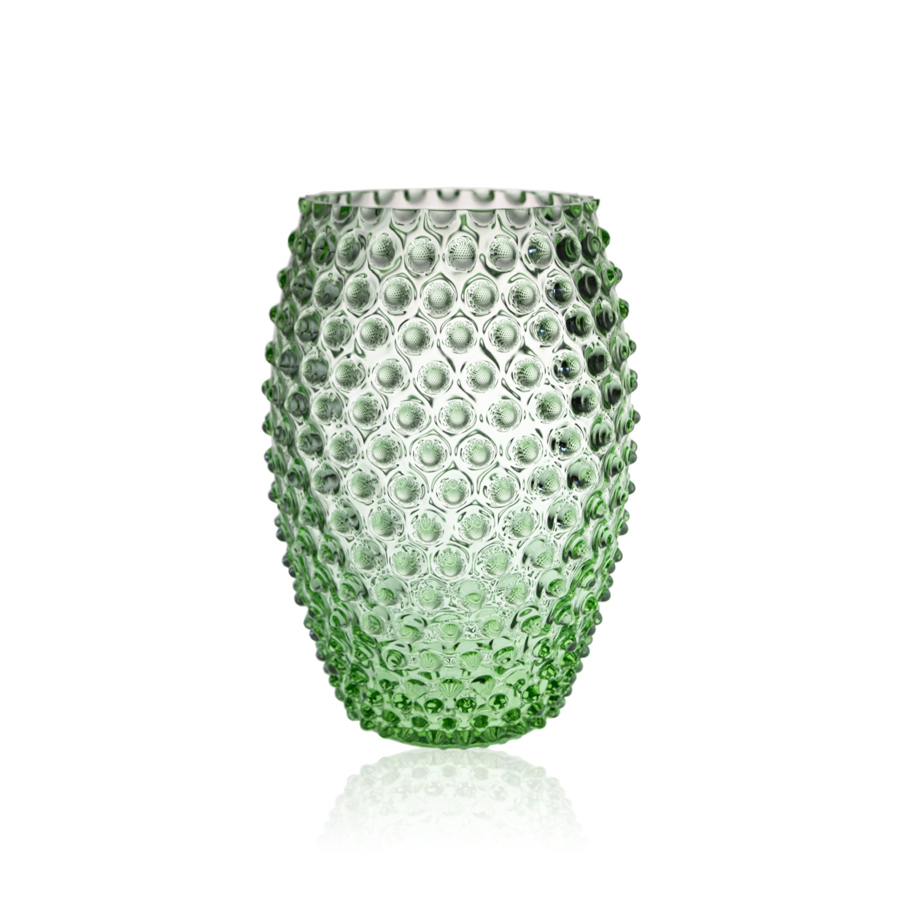 Klimchi Light Green Hobnail Oval Vase