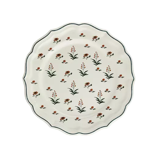 Gien Filets Herbier du Paradis Dessert Plates Set of 4