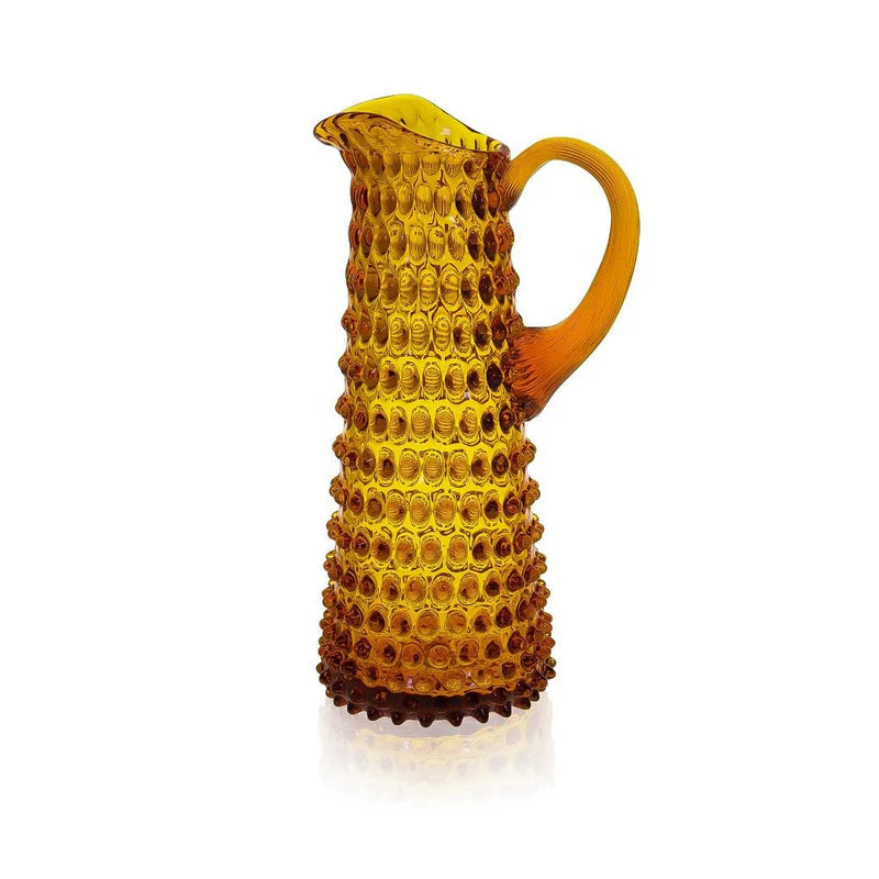 Klimchi Amber Hobnail Pitcher