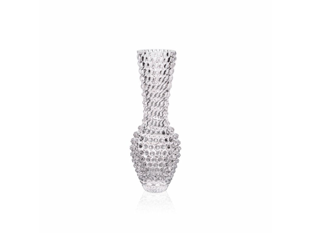 Klimchi Clear Hobnail Fugu Vase (premium packaging)