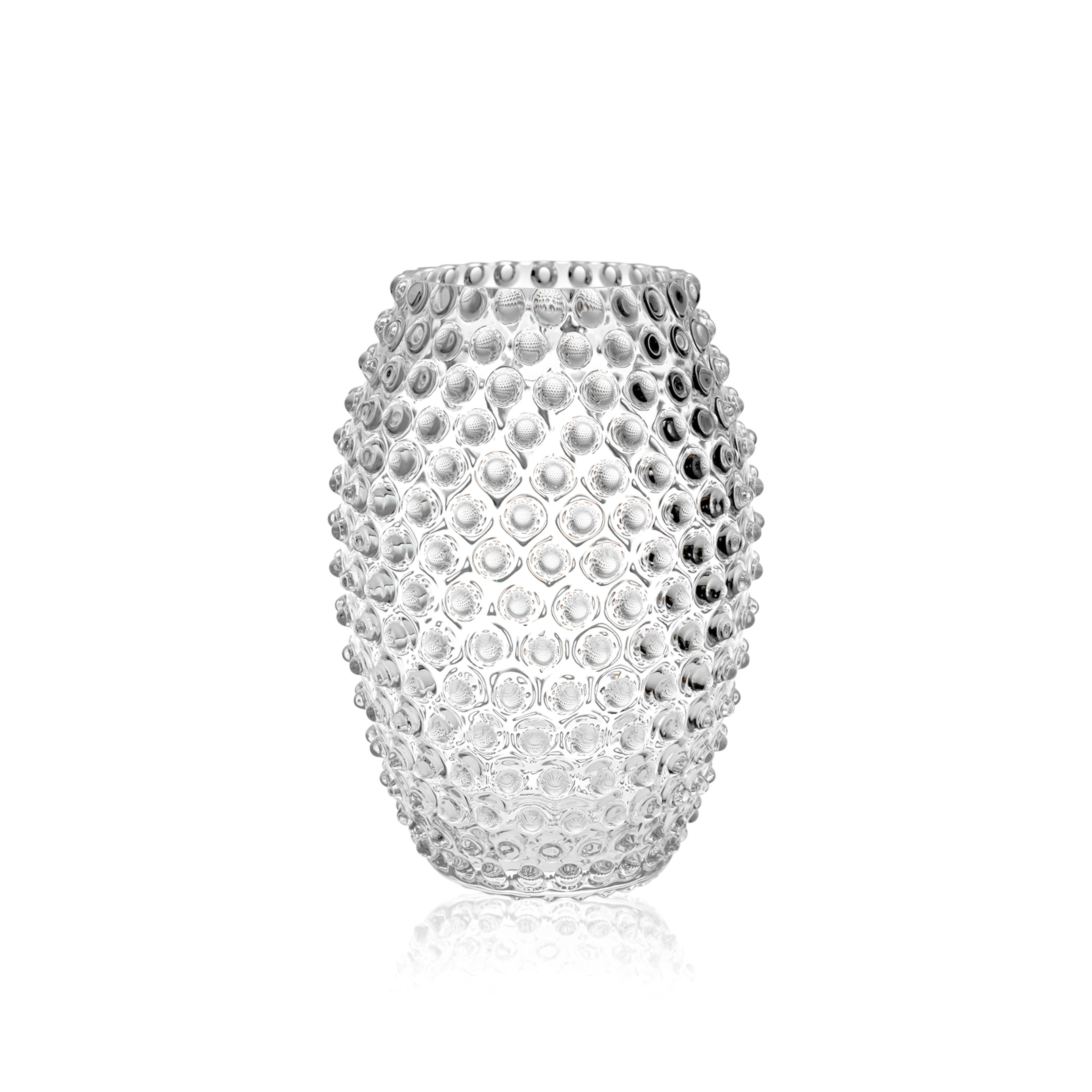 Klimchi Crystal Hobnail Oval Vase