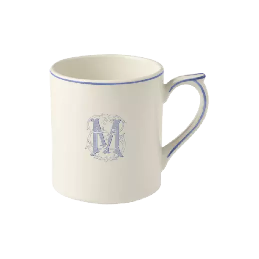Gien Filets Bleu Mug Monogram M